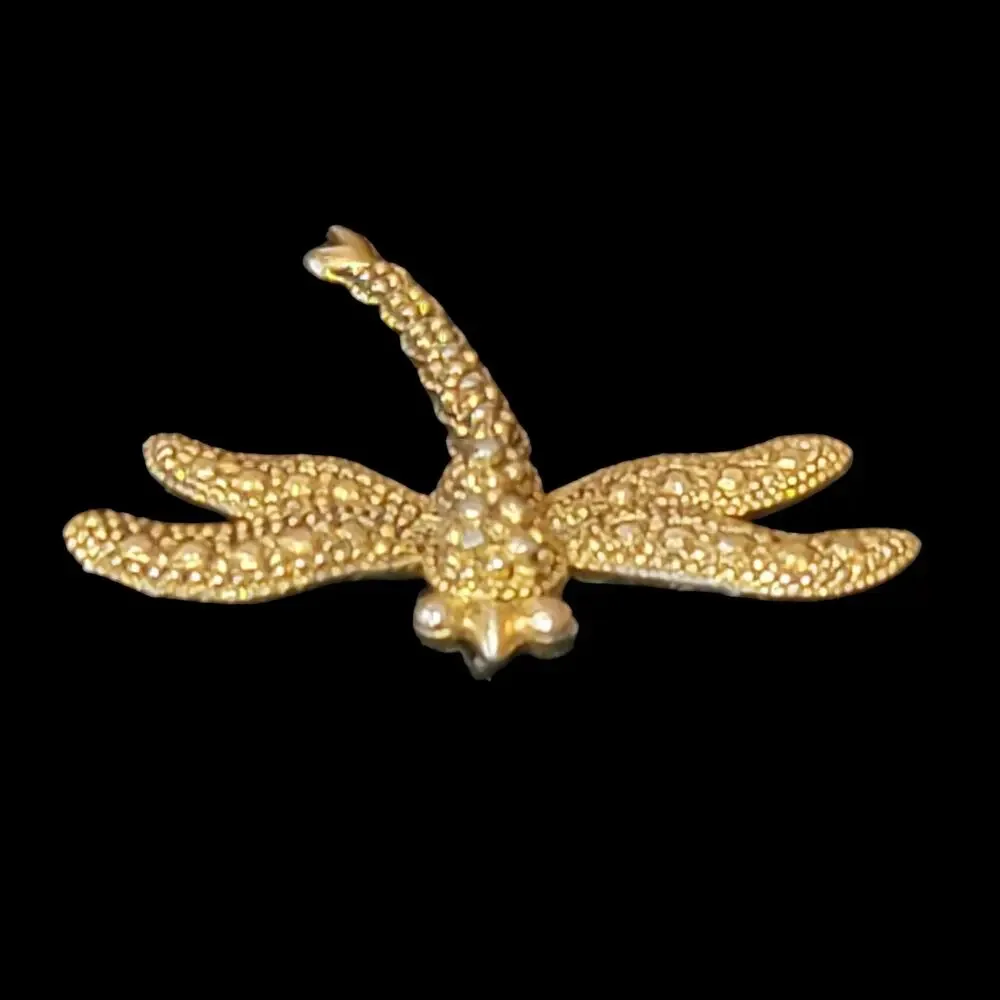 Dragonfly Pendant Gold-tone 1.25